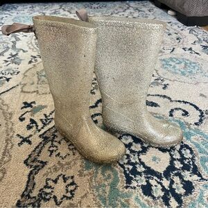 The Children's Place Sparkly Silver Boots with Bow